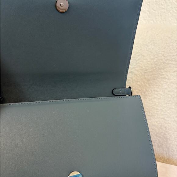 Jimmy Choo Black JC avenue Leather Crossbody bag blue - Picture 7 of 9